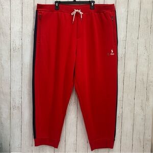 Polo Ralph Lauren Men’s 4XB Double Knit Track Sweatpants Joggers Red NWT
